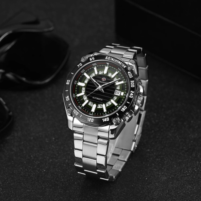 Наручні годинники Forsining 8279 Silver-Black