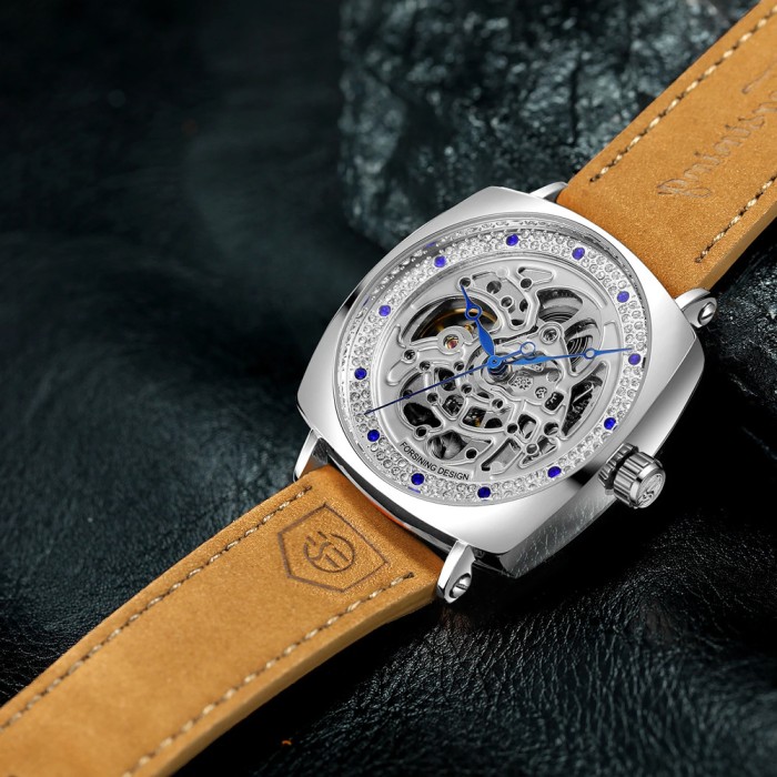 Чоловічий наручний годинник Forsining 8274 Silver