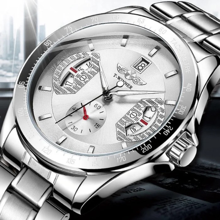 Чоловічі годинники Winner 8267 Silver - класика стилю