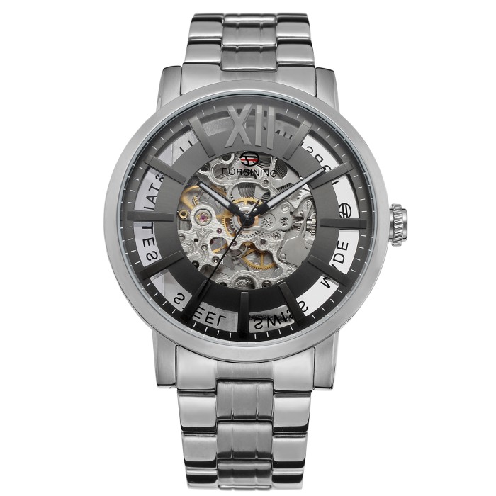 Годинник Forsining 9412 Silver-Black - елегантність і стиль