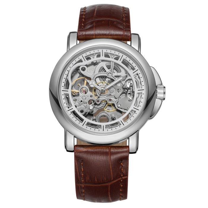 Наручний годинник Forsining 8156 Brown-Silver