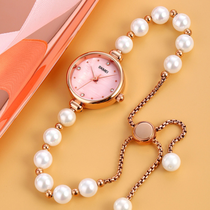 Жіночі наручні годинники Skmei 1983PKWT Pink-White