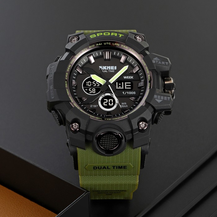 Годинник Skmei 2197AG Army Green - стиль та надійність
