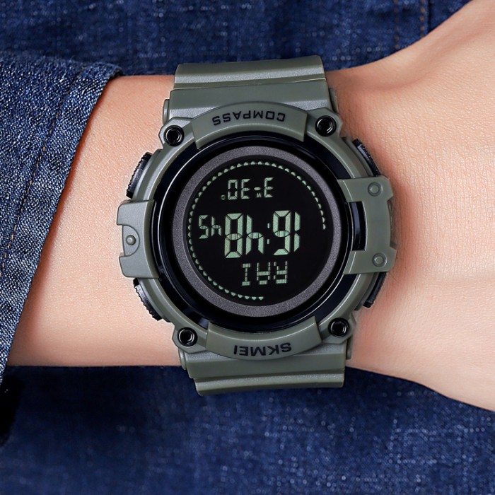Чоловічі наручні годинники Skmei 2233AG в армійському зеленому кольорі