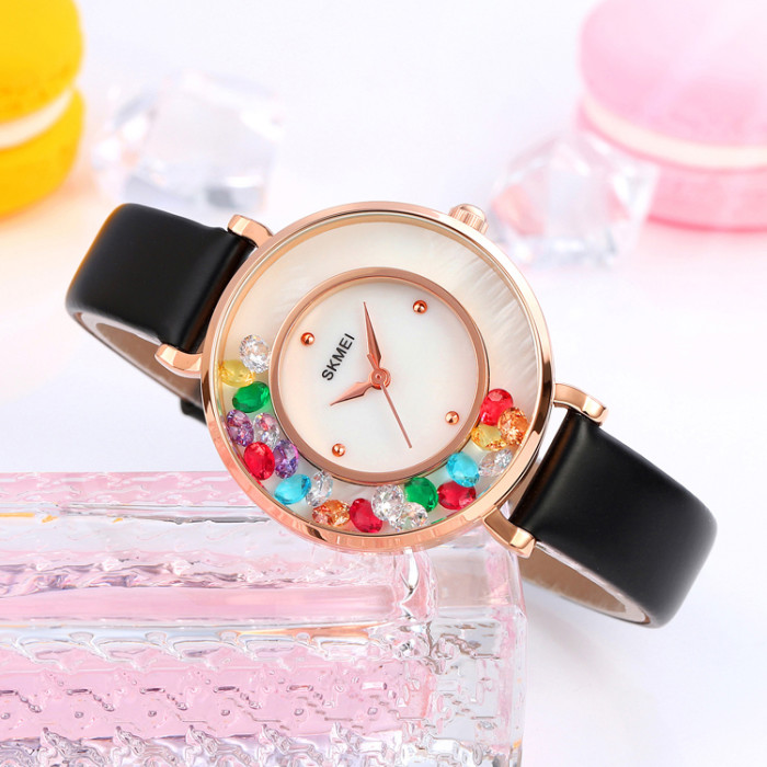 Жіночий наручний годинник Skmei 2041RG Рожеве золото