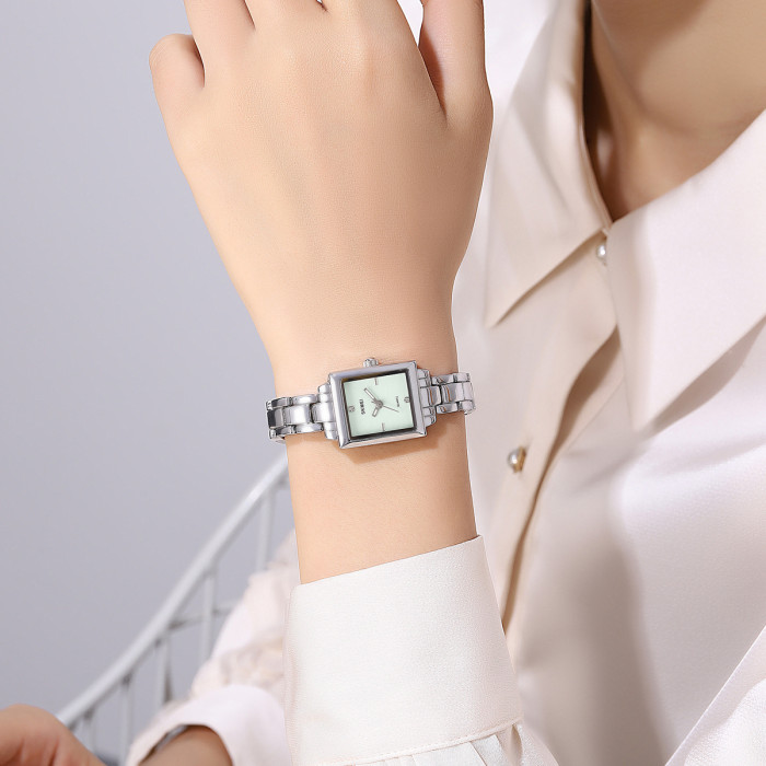 Жіночий наручний годинник Skmei 2315SIGN Silver-Green