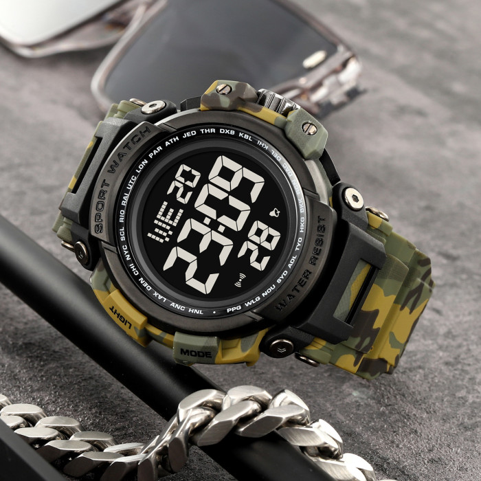 Годинник Skmei 2422CMGN Camo Green - для активних чоловіків