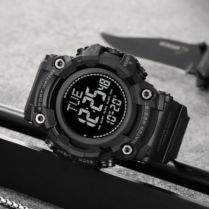 Спортивний годинник Skmei 2037BK Black для активних чоловіків