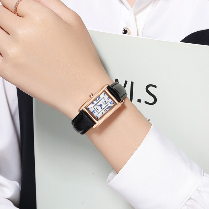 Жіночі годинники Skmei 2297RGBK Рожеве золото-Чорні