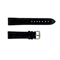 Ремешок для часов 20 мм Кожанный ІІ Черный-Золото