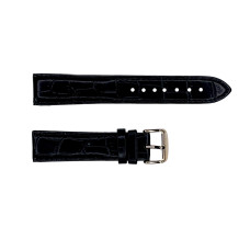 Ремешок для часов 20 мм Кожанный ІІ Черный-Золото