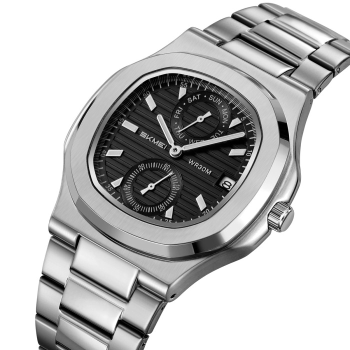 Годинник Skmei 2423SIBK Silver-Black для стильних чоловіків