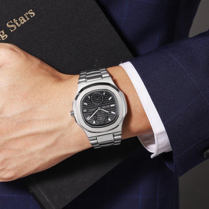 Годинник Skmei 2423SIBK Silver-Black для стильних чоловіків