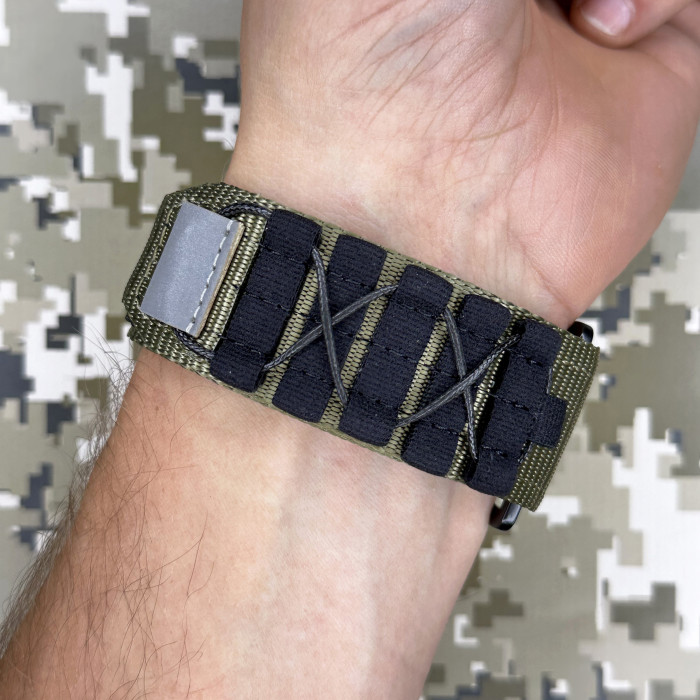 Наручний годинник Awarder 036 Nylon Pro Чорний-Армійський Зелений