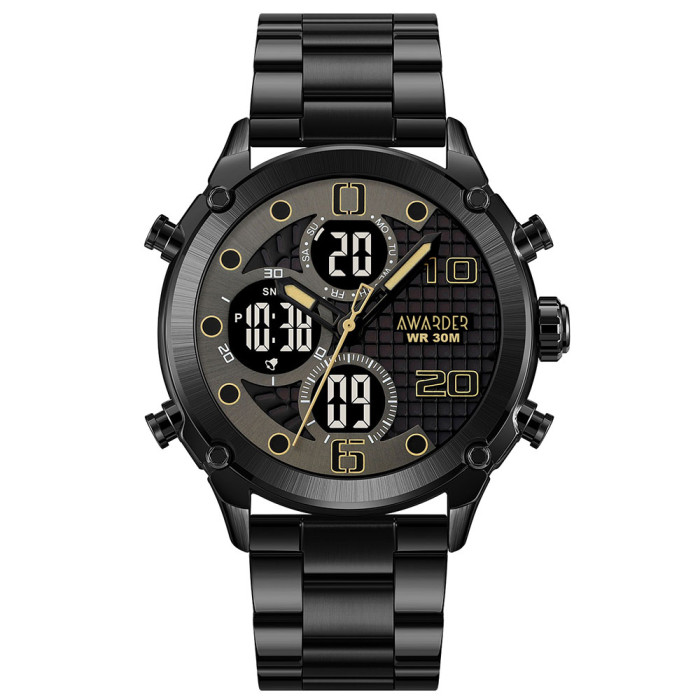 Наручний годинник Awarder 017 Black-Black Steel