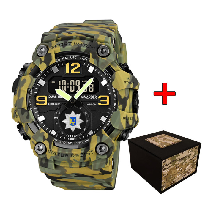 Годинник Awarder 003 Поліція Camo Green