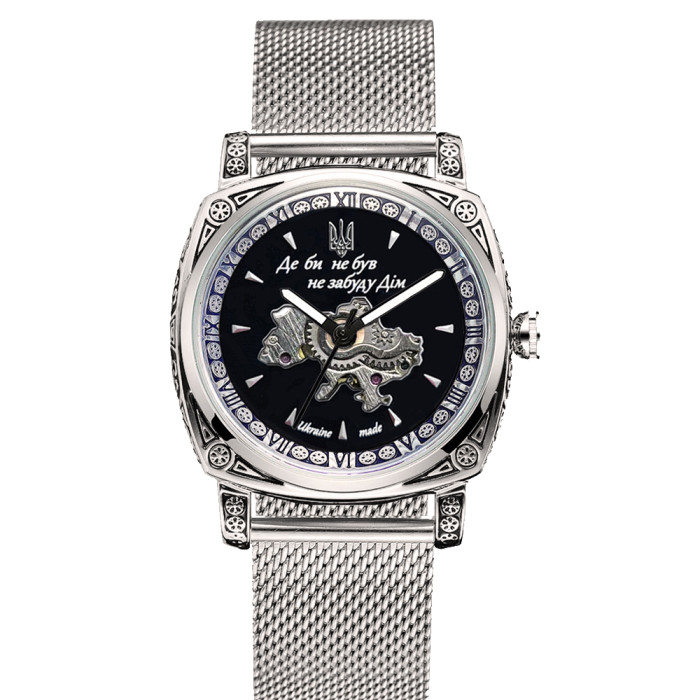 Наручні годинники Awarder 021-3D Silver-Black Mesh