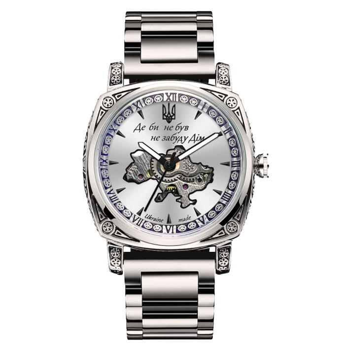 Наручний годинник Awarder 021-3D - сріблястий стиль для чоловіків