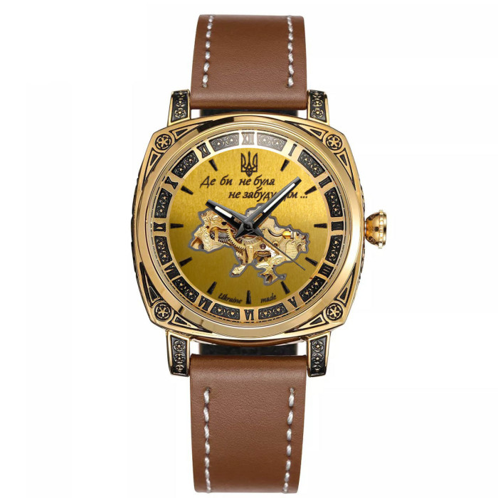 Наручний годинник Awarder 021 Де би не була Gold-Gold-Brown