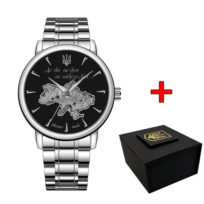 Наручний годинник Awarder 022-3D Silver-Black Steel