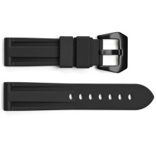 Ремінець для годинника 3001 Silicone Black-Black 24 мм.