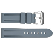 Ремінець для годинника 3001 Silicone Grey-Silver 24 мм.