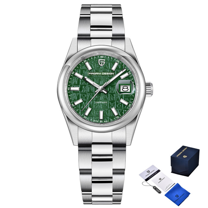 Жіночий годинник Pagani Design PD-1794L Silver-Green