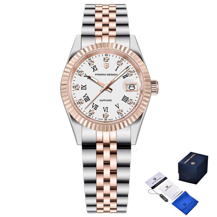 Наручний годинок Pagani Design PD-1794L Silver-Rose Gold-White