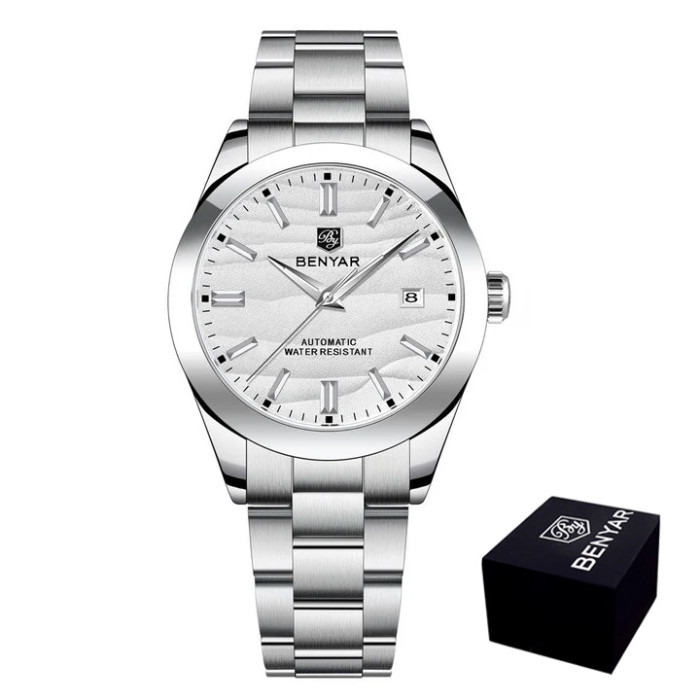 Годинник Benyar BY-5208 White - елегантний аксесуар для чоловіків