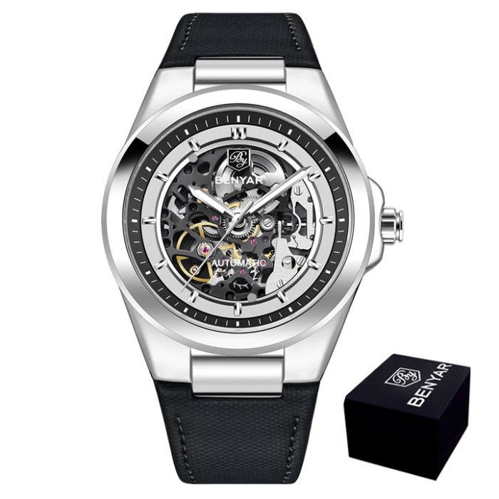 Чоловічий годинник Benyar BY-5207 Black-Silver-White