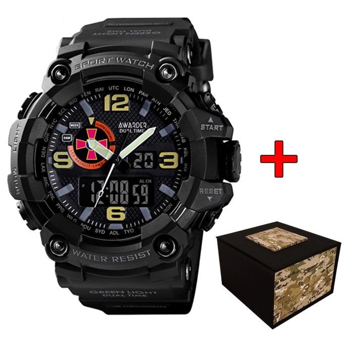 Наручний годинник Awarder 002BKSU ЗСУ Чорні