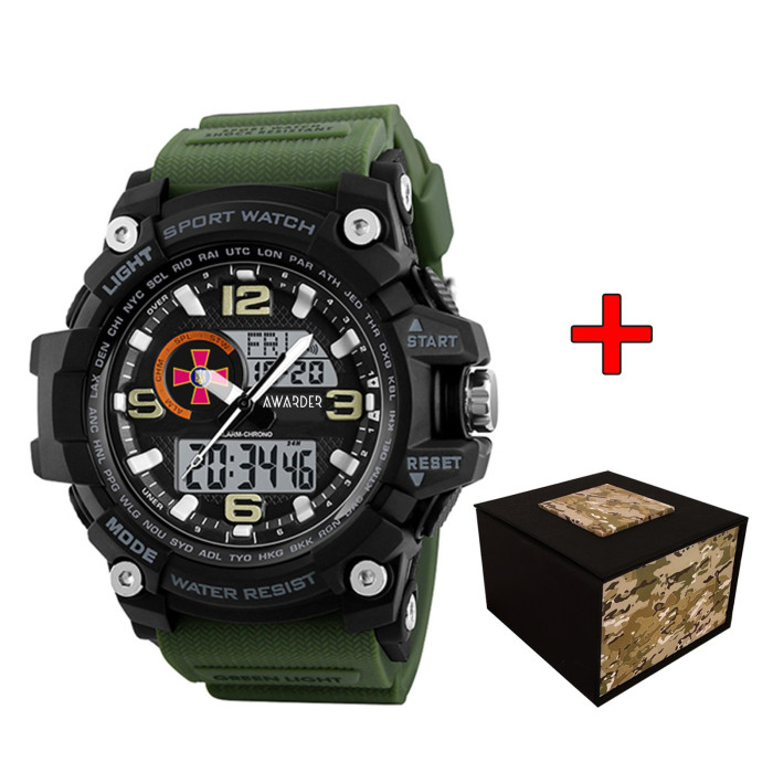 Годинник Awarder 012AGSU ЗСУ Чорні з зеленим