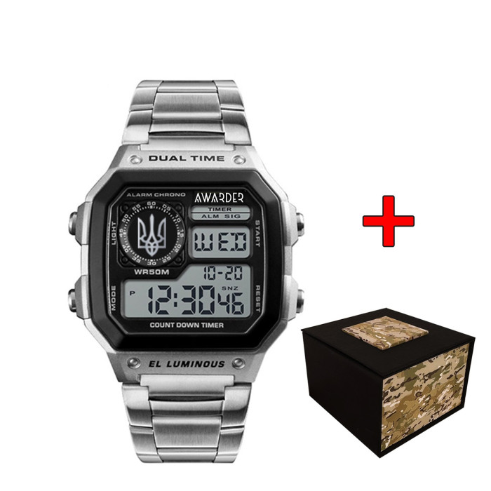 Наручний годинник Awarder 011BKUASI – Тризуб срібло