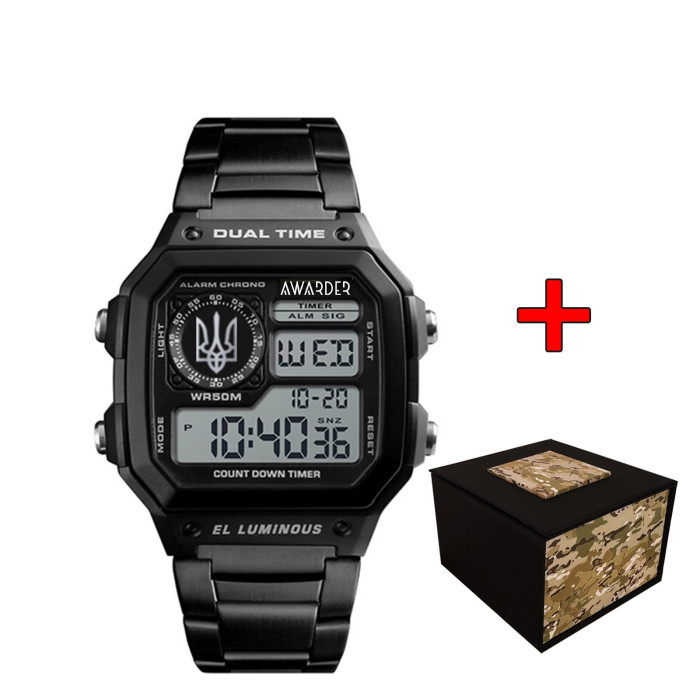 Годинник Awarder 011SIUASI Тризуб срібло Чорні