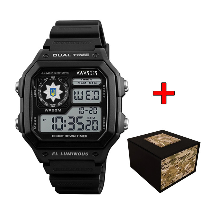 Годинник Awarder 010BKPO Поліція Чорний