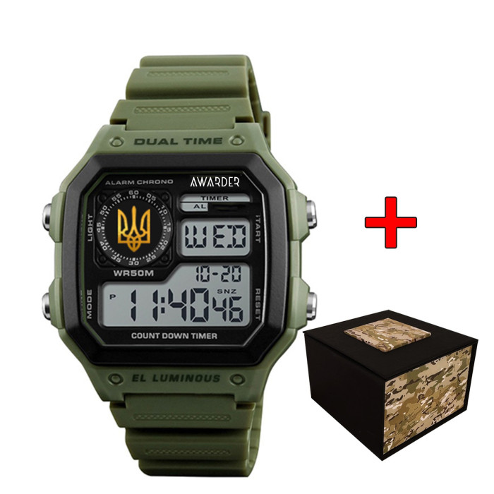 Наручний годинник Awarder 010AGUAGD – Тризуб золото Зелені