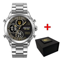 Awarder 017 Тризуб Золото Silver-Black Steel