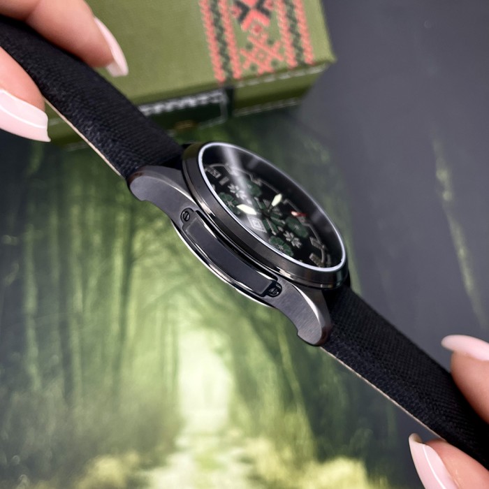  Awarder Embroidery Black-Green Black Battery 10ATM