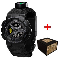 Awarder 005P Тризуб золото Black Паракордовий ремінець Black + Коробка