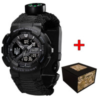 Awarder 005P Тризуб срібло Black + Паракордовий ремінець Black