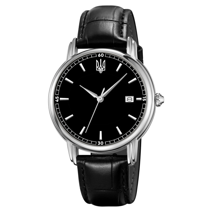 Наручний годинник Awarder 020 Тризуб срібло Silver-Black