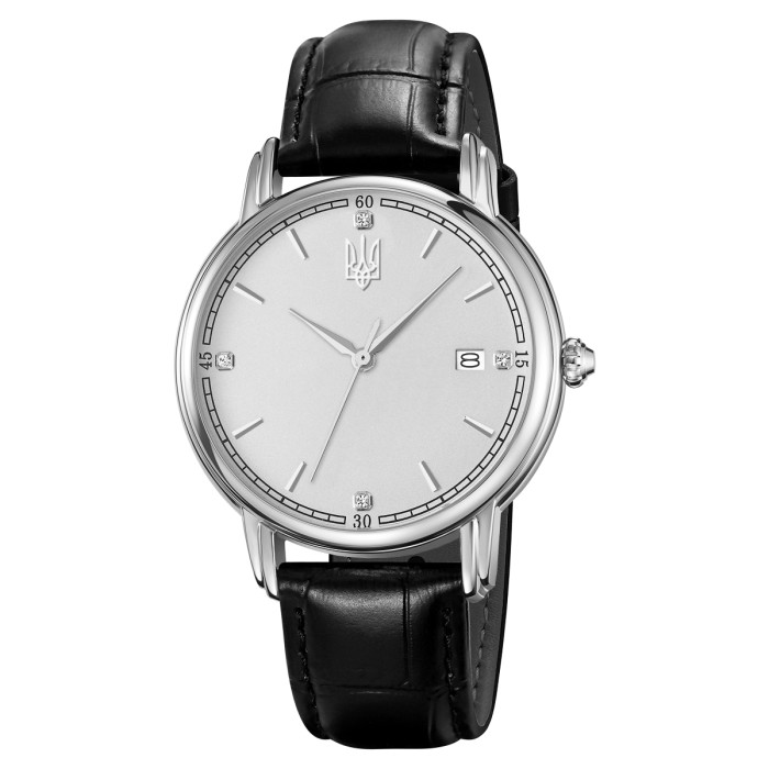 Наручний годинник Awarder 020 Тризуб срібло Silver-White Ledi