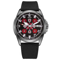  Awarder Embroidery Silver-Red Black Automatic 10ATM