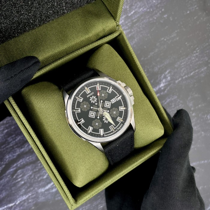  Awarder Embroidery Silver-Army Green Black Automatic 10ATM