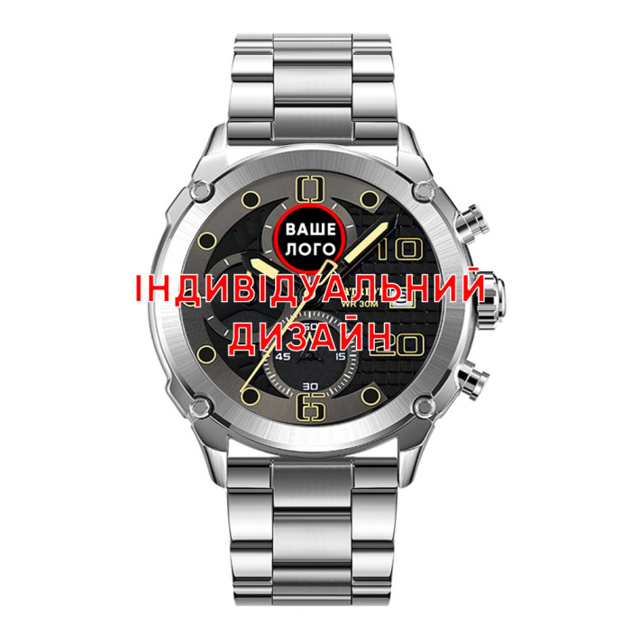 Годинник Awarder 016 Silver-Black Steel – стиль і функціональність