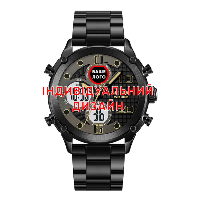 Годинник Awarder 017 Black-White Steel – Інноваційний Дизайн