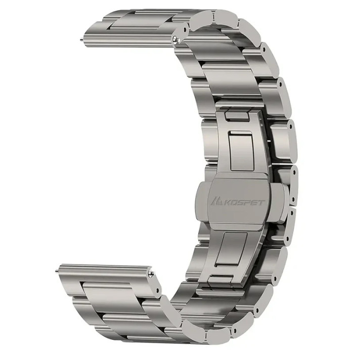 Сталевий браслет KOSPET 22 мм. Silver - стиль та якість