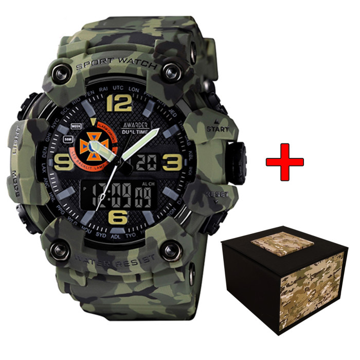 Годинник Awarder 002 ДСНС Camo Green – Спортивний Стиль для Чоловіків
