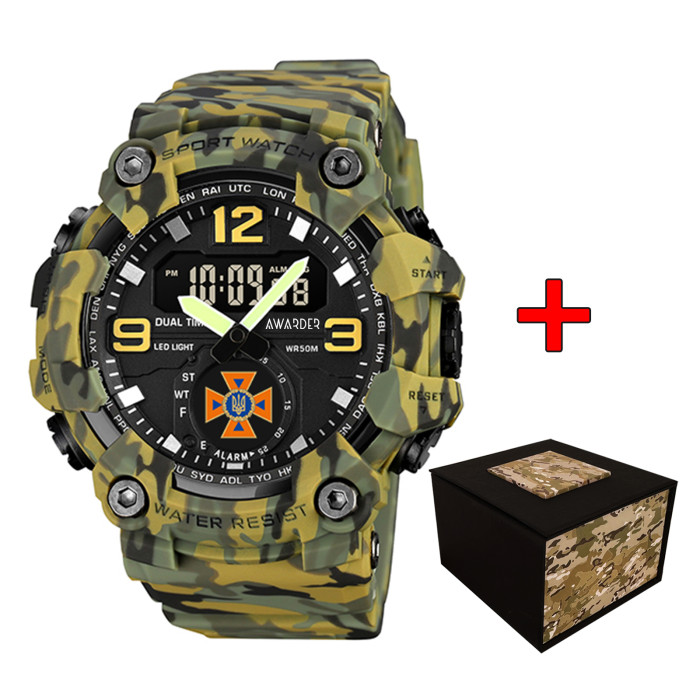 Годинник Awarder 003 ДСНС Camo Green – спортивний стиль та надійність