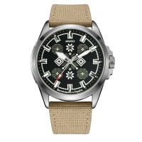 Awarder Embroidery Silver-Army Green Khaki Battery 10ATM